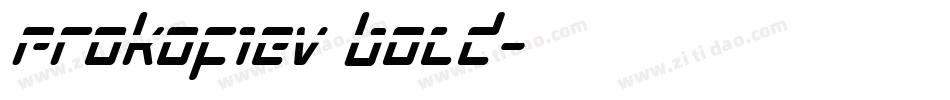 Prokofiev Bold字体转换